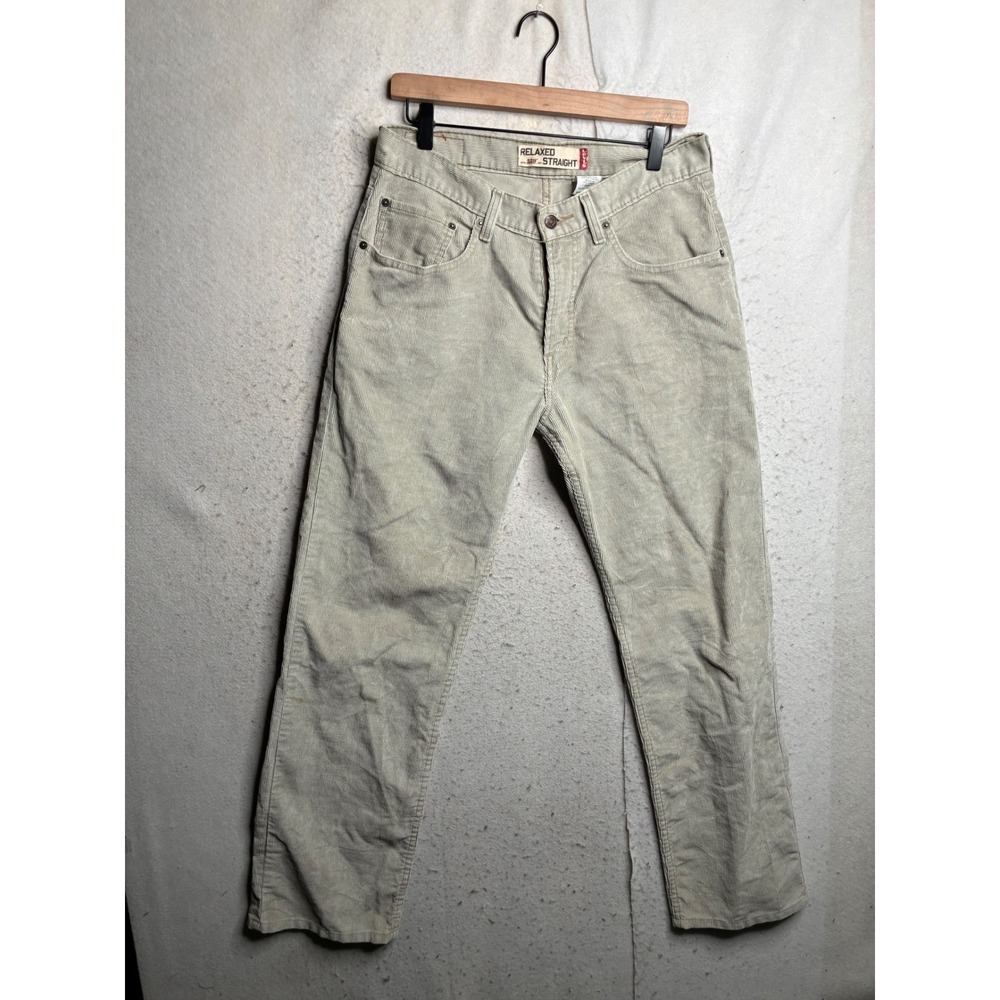 Levis 559 Relaxed Straight Corduroy Pants Mens 32x32 Tan Khaki Cords